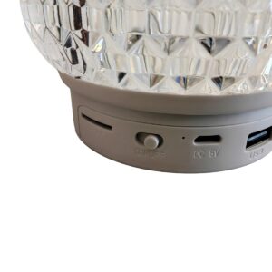 GIBOX G5S 2in1 kristály alakú okos lámpa - USB-ről tölthető, felakasztható party lámpa Bluetooth hangszóróval (THM) - Image 9