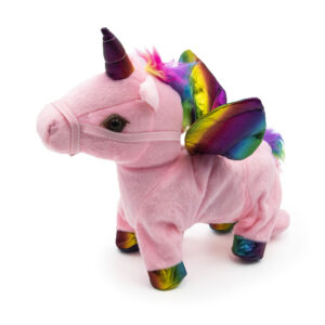 Szivárványos, sétáló, zenélő plüss unikornis - 85cm pórázzal (BBJ) - Image 4
