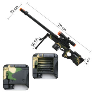 Special Shoot Gun - LED-es, villogó, élethű játék gépfegyver (BBJ) - Image 5