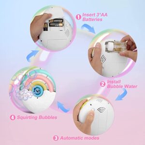 Szivárványos, vállra akasztható buborékfújó gép és éjszakai fény (BBJ) - Image 5