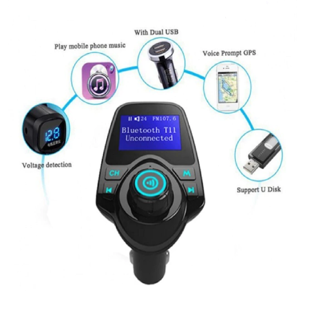 T11 Bluetooth FM Transmitter, mp3 lejátszó (BBD) (7)