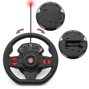 Távirányítós modell sportautó, kormánnyal és pedállal, világító első fényszórókkal (BBJ) - Image 5