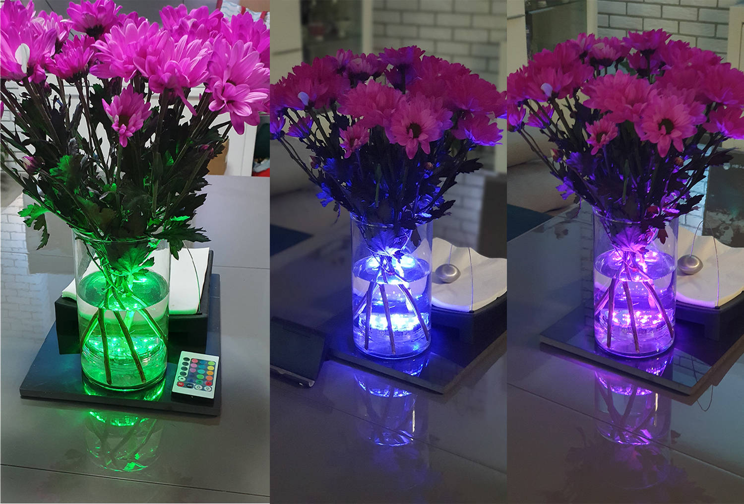 Távirányítós, vízálló RGB LED lámpa 5