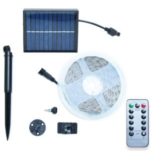 Távirányítással vezérelhető, időzíthető, napelemes, kültéri RGB LED szalag - 5M (BBV) (BBD) - Image 8