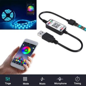 Okos bluetooth LED szalag mobiltelefonos távirányítással - TV háttérvilágítás - 5 méter (BBV) - Image 8