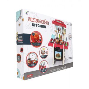 Vagány játékkonyha működő mosogatóval és rengeteg kiegészítővel kis szakácsoknak 49 x 28 x 65 cm (BBMJ) - Image 9