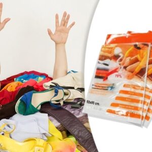 Többször felhasználható vákuumzsák ágyneműk és ruhák praktikus tárolására - 60 x 80 cm (BBL) - Image 3