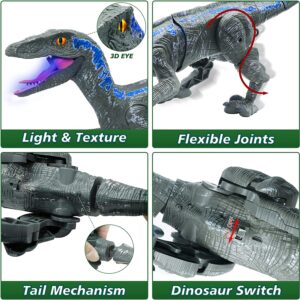 Velociraptor távirányítós játék dínó élethű hanghatásokkal - 31 cm (BBJ) - Image 6