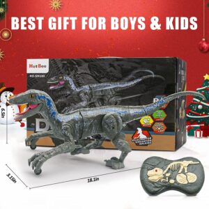 Velociraptor távirányítós játék dínó élethű hanghatásokkal - 31 cm (BBJ) - Image 7