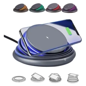 Vezeték nélküli világító okostelefon töltő - harmonika alakú (BBD) - Image 4