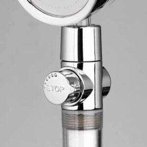 Víztakarékos turbóventilátoros masszázs zuhanyfej - 360°-ban forgatható fej (FX) (BBM) - Image 7