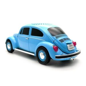 Volkswagen Bogár alakú világító bluetooth hangszóró és rádió - zenélő retro taxi működő fényszórókkal és guruló kerekekkel - 23 cm (BBD) - Image 5