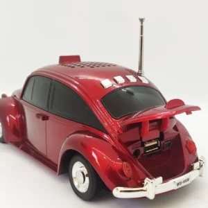 Volkswagen Bogár alakú világító bluetooth hangszóró és rádió - zenélő retro taxi működő fényszórókkal és guruló kerekekkel - 23 cm (BBD) - Image 3