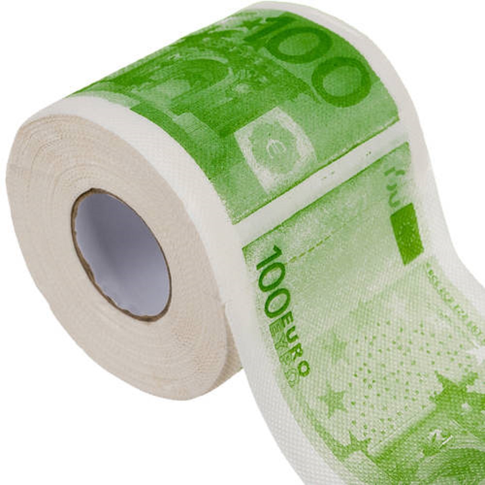 WC papír guriga 100 eurós bankjegy mintával – 2 rétegű (BB-20880) (4)