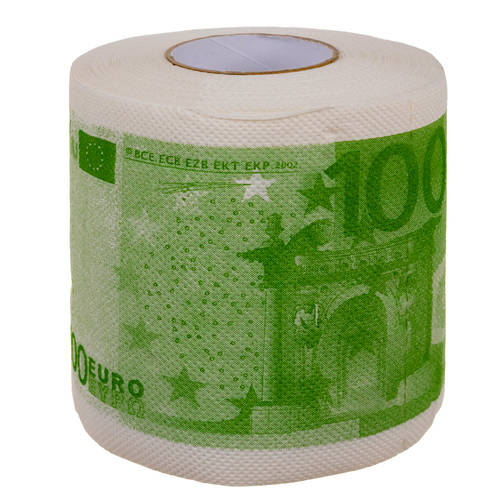 WC papír guriga 100 eurós bankjegy mintával – 2 rétegű (BB-20880) (5)