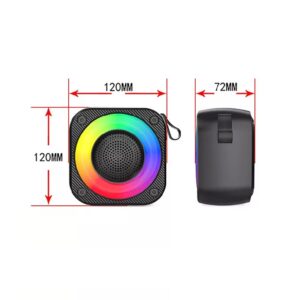 ZQS1205 RGB LED Bluetooth hangszóró - kompakt méretű hangszóró minden alkalomra - könnyen hordozható, kiváló hangminőség (BBJH) - Image 8