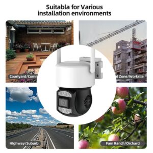 Telefonról vezérelhető PTZ02 WIFI-s biztonsági kamera - mozgásérzékelős, 360°-ban forgatható, időjárásálló - fekete (BBD) - Image 6