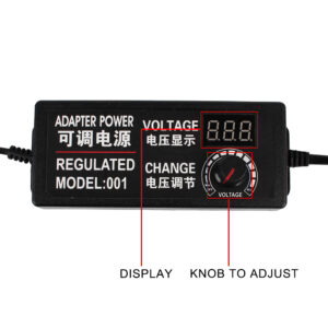 LCD kijelzős hálózati adapter túltöltés elleni védelemmel és feszültség szabályozóval - 100V-240V 50/60Hz (THM) - Image 7