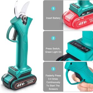 Flinke FK-8083 akkumulátoros ágvágó gép - elektromos metszőolló 1 db 48V akkumulátorral (FX) (BBL) (BBD) (BBA) - Image 7