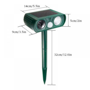 Napelemes, ultrahangos állatriasztó – földbe szúrható, mozgásérzékelővel (BBV) - Image 10