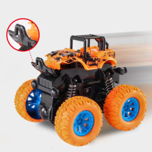 Lendkerekes kaszkadőrautó gyerekeknek - hátrahúzós ütésálló mini terepjáró graffiti mintával és rugós kerekekkel - akkumulátor nélkül működik (BBJ) - Image 3