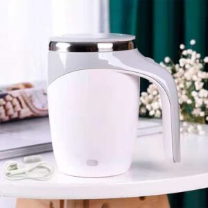 USB-ről tölthető, automatikus, önkeverő bögre hőálló fallal és fedővel - mágneses keverési technológia (BBM) - Image 3