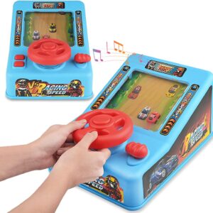 Interaktív, készségfejlesztő autóverseny szimulátor gyerekeknek kormánykerékkel, hang- és fényeffektekkel (BBJ) - Image 6