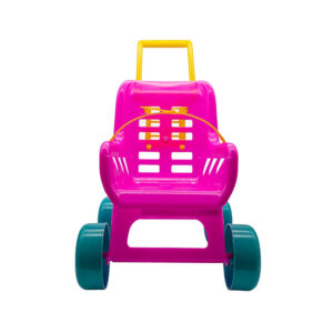 Műanyag játék sport babakocsi biztonsági övvel - járássegítő játék és baba kiegészítő kislányoknak vidám színekben - 42 x 49 x 29 cm (BBJ) - Image 3