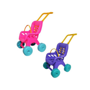 Műanyag játék sport babakocsi biztonsági övvel - járássegítő játék és baba kiegészítő kislányoknak vidám színekben - 42 x 49 x 29 cm (BBJ) - Image 4