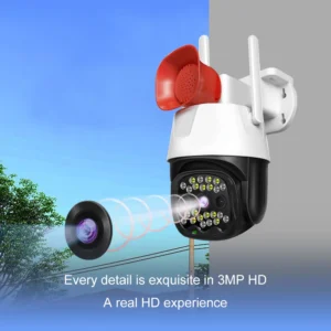 V380 WIFI IP okos biztonsági kamera szirénával, mikrofonnal és hangszóróval - kétirányú kommunikációt tesz lehetővé - Android/IOS kompatibilis (BBV) - Image 5