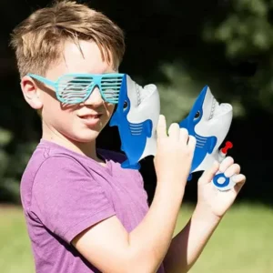 Cápa alakú vízipisztoly gyerekeknek úszószemüveggel - kék (BBJ) - Image 4