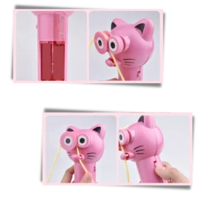 Aranyos, cica mintás lasszó vető macskajáték varázslatos lebegő madzaggal - játssz együtt a cicáddal! (BBJ) - Image 7