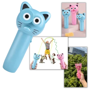 Aranyos, cica mintás lasszó vető macskajáték varázslatos lebegő madzaggal - játssz együtt a cicáddal! (BBJ) - Image 3