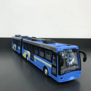 City bus - nagy méretű távirányítós csuklós trolibusz világító fényszórókkal és tölthető akkumulátorral - 36 cm (BBJ) - Image 3