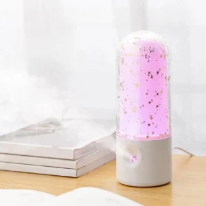 Ultrahangos USB aroma diffúzor csillag mintával - 3in1 aromaterápiás készülék, párásító és nyugtató hatású éjjeli fény (BBJH) - Image 6