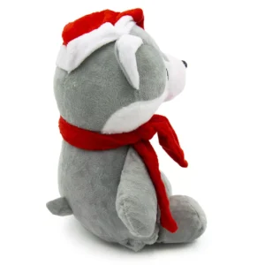 Pihe-puha ölelnivaló plüss farkas - csillagkivetítős éjszakai fény és játszópajtás, szürke (BBM) - Image 5