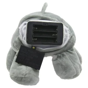 Pihe-puha ölelnivaló plüss farkas - csillagkivetítős éjszakai fény és játszópajtás, szürke (BBM) - Image 6