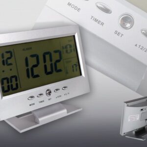 Hangra/tapsra működő LCD kijelzős asztali óra (BBL) - Image 4