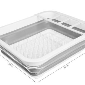 Hordozható, összecsukható, állítható méretű szilikon edényszárító - nyaralóba, mini konyhákba, vidéki házakba, kollégiumba (BBM)(FX) - Image 8