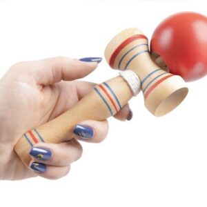 Fából készült készségfejlesztő játék (kendama) - csíkos (BBJ) - Image 7