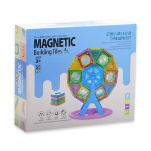 55 részes mágneses építőkészlet - alakzatok, város részletek és akár óriáskerék építéséhez - szórakoztató, készségfejlesztő, kreatív játék (BBJ) (BBMJ) - Image 8