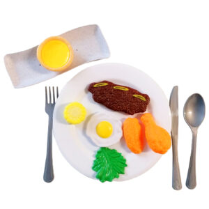 15 részes színes játék ételkészlet gyerekeknek - éttermes játék szett tányérokkal, evőeszközökkel (BBLPJ) - Image 4