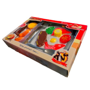 15 részes színes játék ételkészlet gyerekeknek - éttermes játék szett tányérokkal, evőeszközökkel (BBLPJ) - Image 5