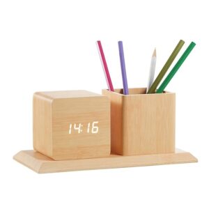 3in1 fahatású asztali óra - hangvezérléses ébresztőóra, tolltartó és hőmérő (BBV) - Image 10