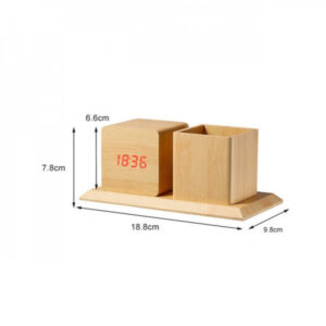 3in1 fahatású asztali óra - hangvezérléses ébresztőóra, tolltartó és hőmérő (BBV) - Image 7