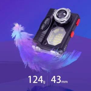 W659 akkumulátoros fejlámpa 2 LED reflektorral és 4 féle színes fénnyel és állítható fejpánttal (BBD) - Image 3