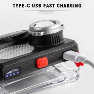 W659 akkumulátoros fejlámpa 2 LED reflektorral és 4 féle színes fénnyel és állítható fejpánttal (BBD) - Image 4