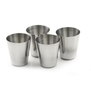 4 részes utazó pálinkás pohár szett - 0,7 dl-es fém kupica készlet praktikus bőr tokban (BBL) - Image 8