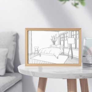 Mesés fényfestmény állítható színhőmérséklettel és fényerővel - képkeretbe épített éjszakai LED világítás - 20x26 cm (BBJ) - Image 7