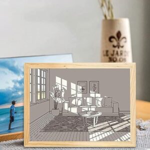 Mesés fényfestmény állítható színhőmérséklettel és fényerővel - képkeretbe épített éjszakai LED világítás - 20x26 cm (BBJ) - Image 6